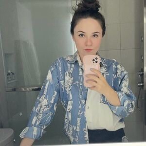 Vintage Western Cowboy Horse Print Shirt